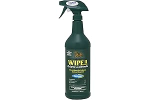 Farnam Wipe II Horse Fly Spray with Citronella, Coat Conditioner & Grooming Aid