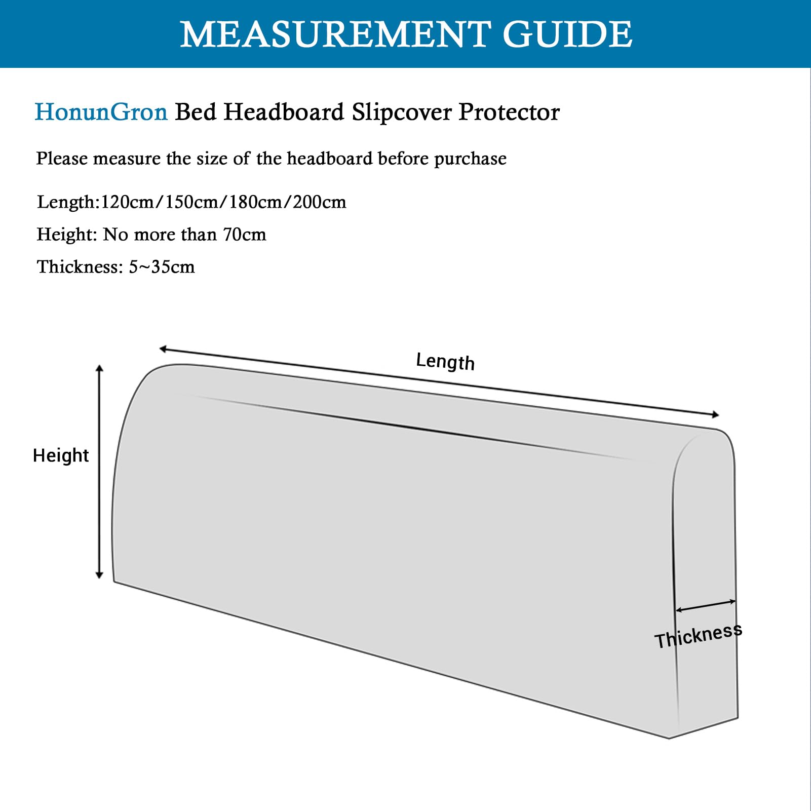 Copertura testiera Letto, Fodera per Testiera del Letto Tessuto in Velluto Elasticizzato, Protezione Elastica a Tinta Unita Morbido e Lavabile (Blu Pavone,180-200cm)