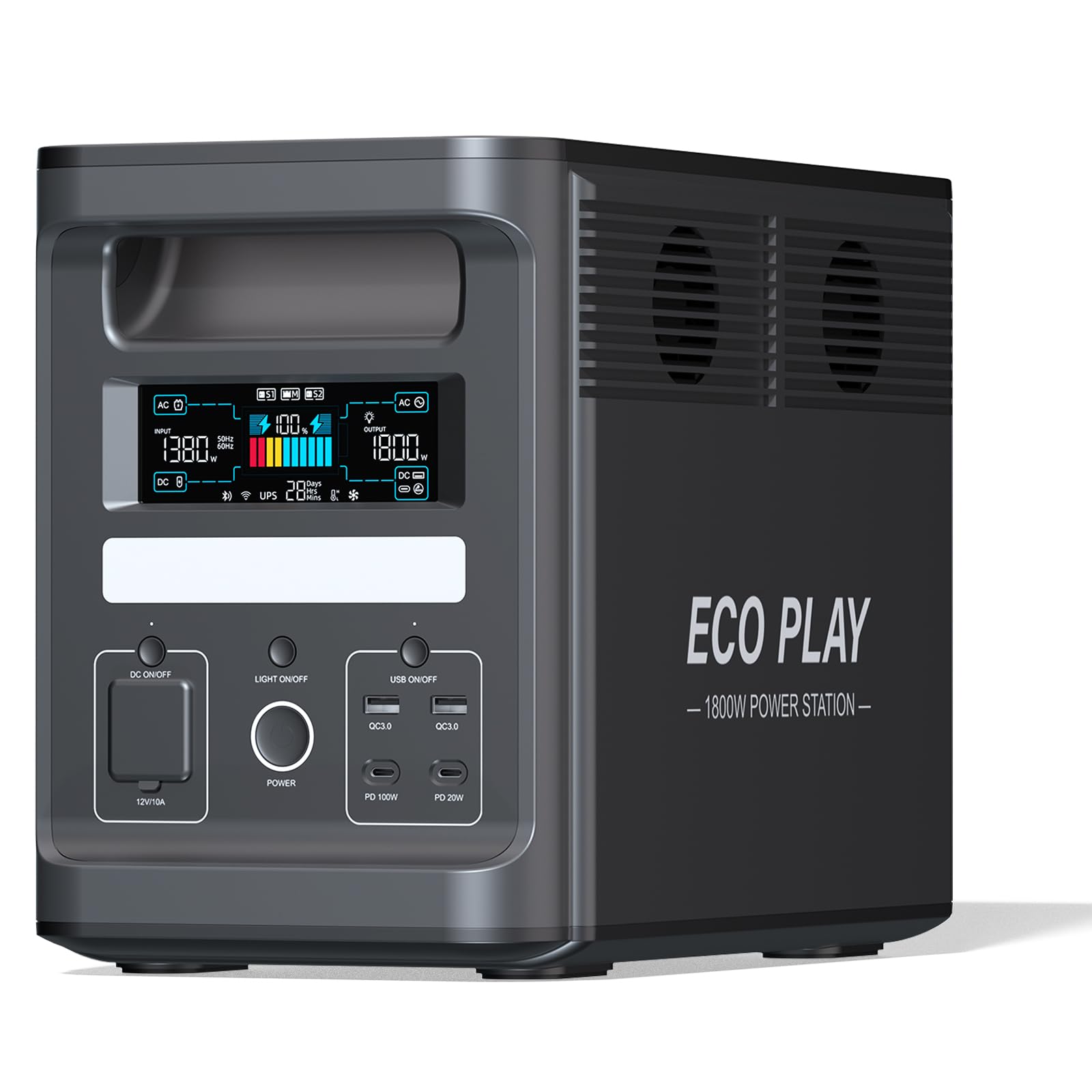 Eco Play EP1800 ポータブル電源 Amazon.co.jp: EcoPlay EP1800 ポータブル電源【業界
