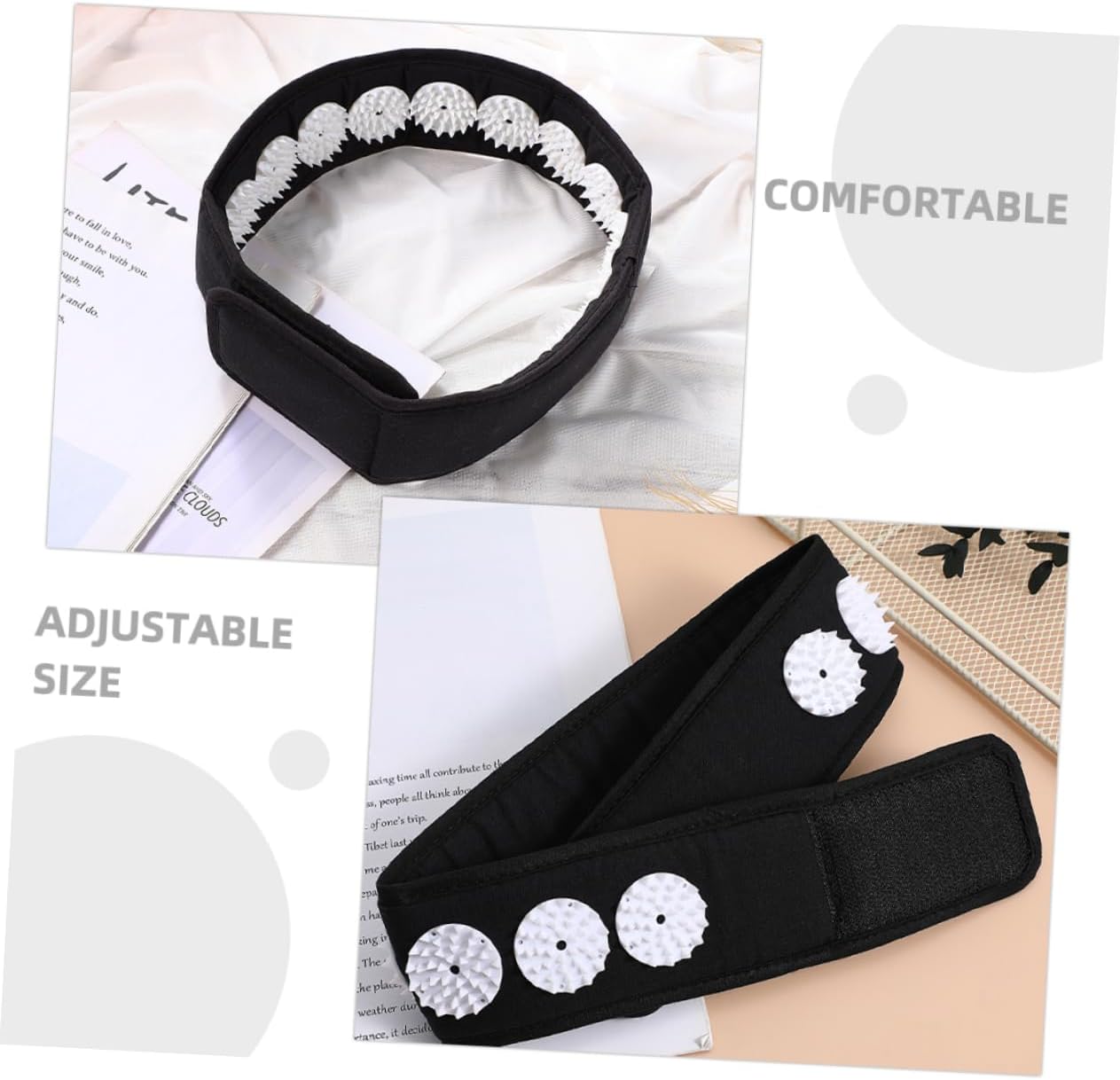 Reusable Acupressure Headband for Yoga and Daily Use Neck Wrap Band for Relief Portable Multi-use Massage Accessory for Relaxation and Enhanced Wellbeing
