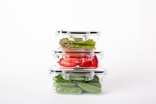 Miniatura 6 de gotman Contenedores herméticos de almacenamiento de alimentos 100% Tritan sin BPA, contenedores de alimentos aptos para microondas y congelador con