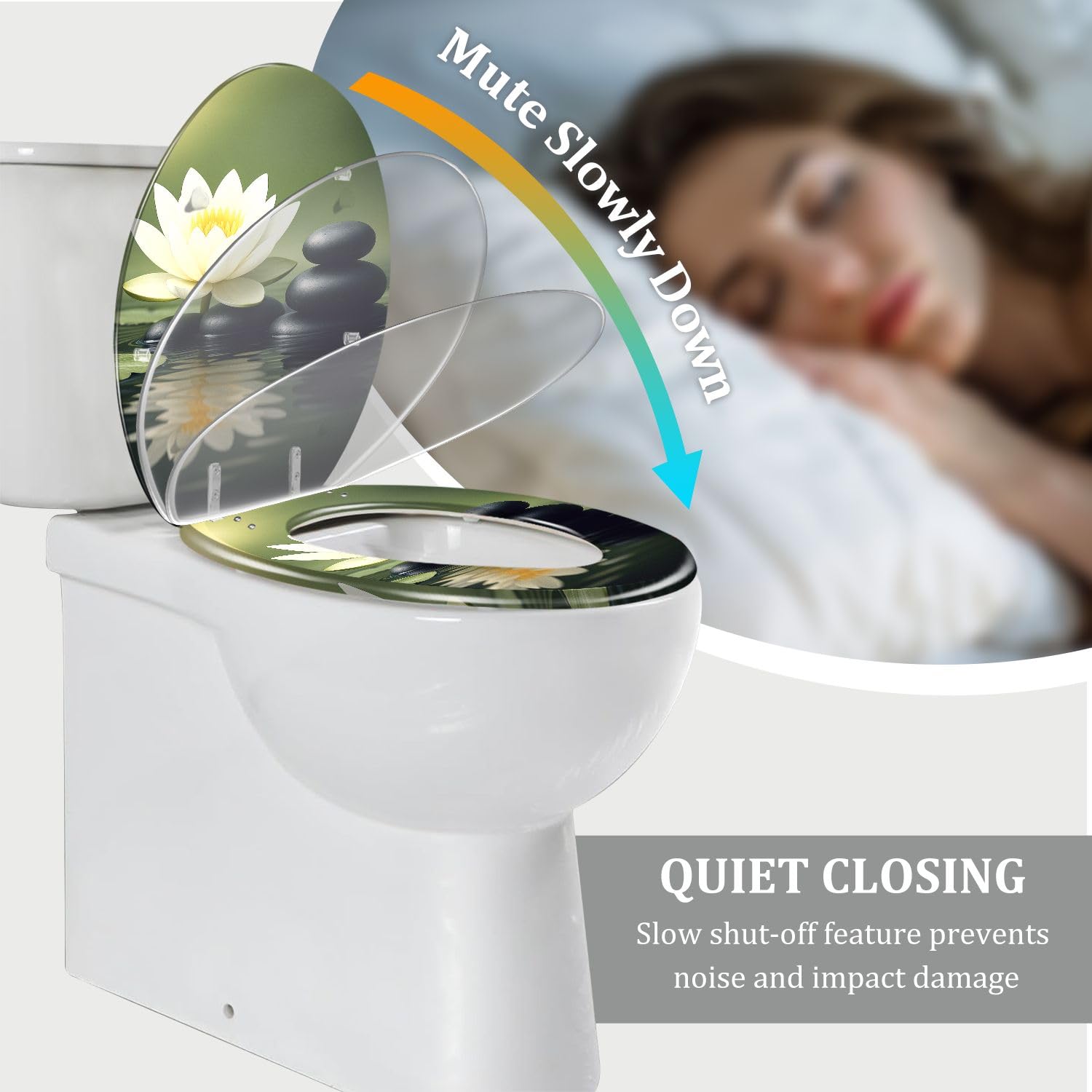 Asiento de inodoro alargado genérico para baño