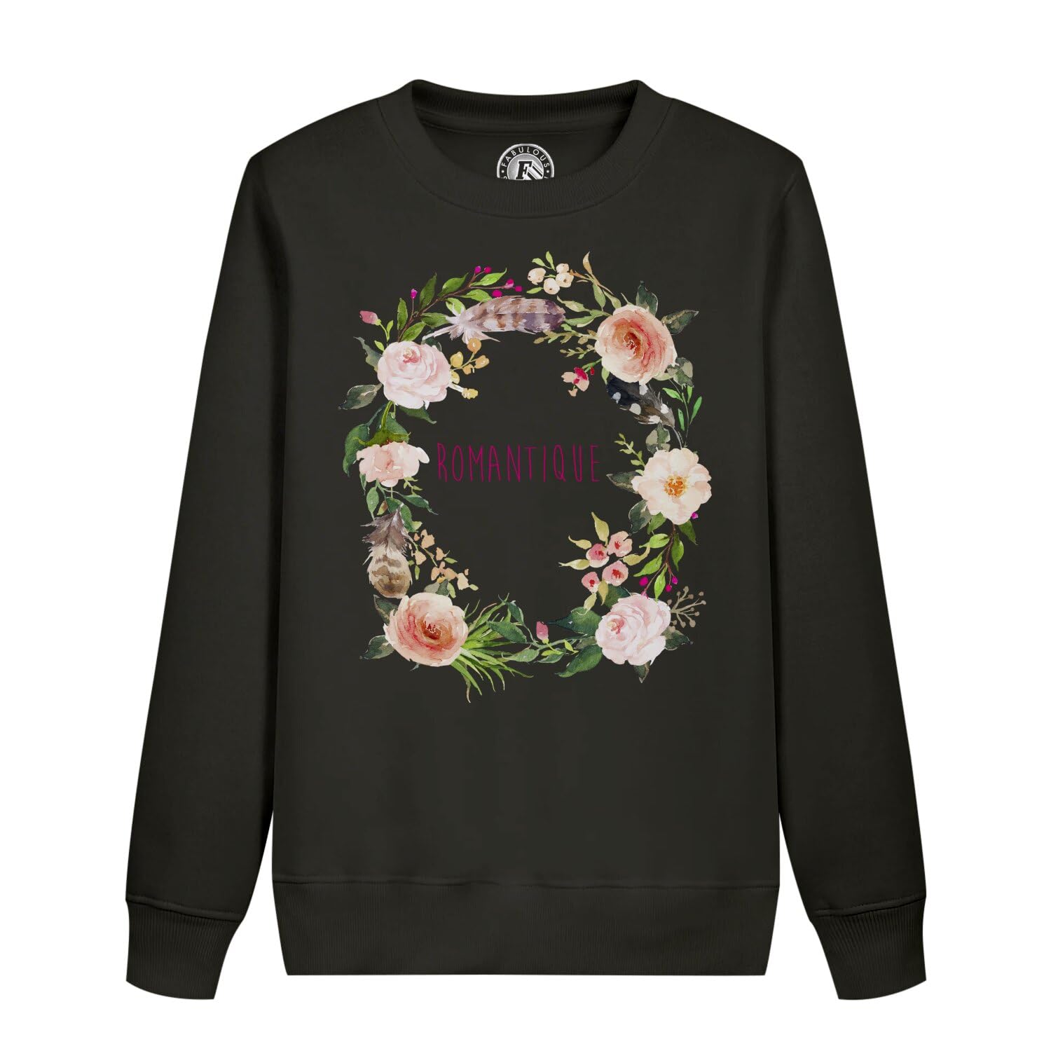 Sweatshirt enfant romantique motif fleur vêtement coton Saint Valentin