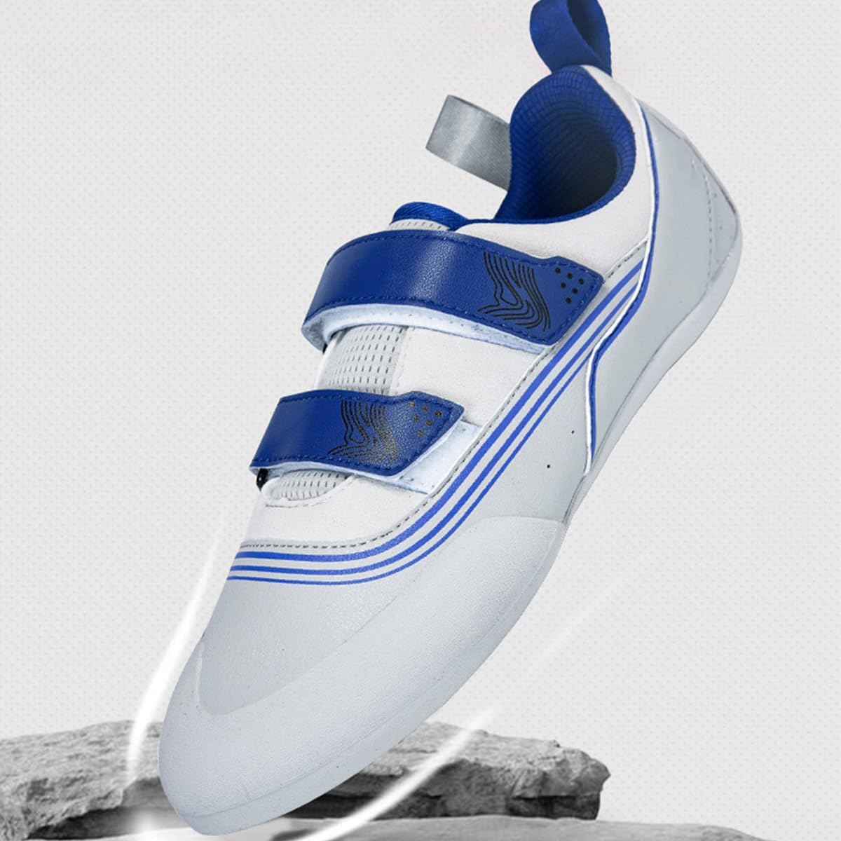 Climbing Shoes Mens Beginners Lightweight Breathable Professional Bouldering Shoes with Dual Hook-and-Loop Straps for Indoor Outdoor