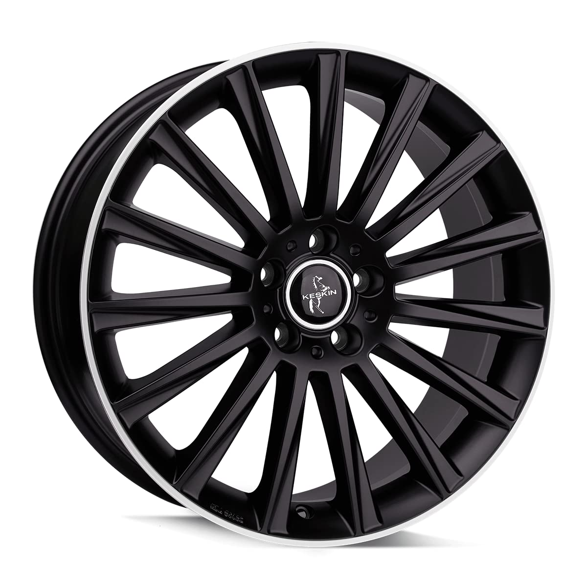 Keskin KT18 8JX18 5/112 ET45 72.6 - Cerchio in lega lucidata, colore: Nero opaco