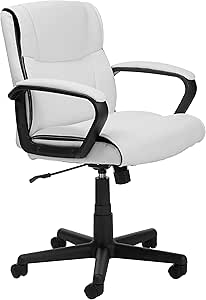 AmazonBasics Mid-Back Office Chair, White, GF-9390M-4