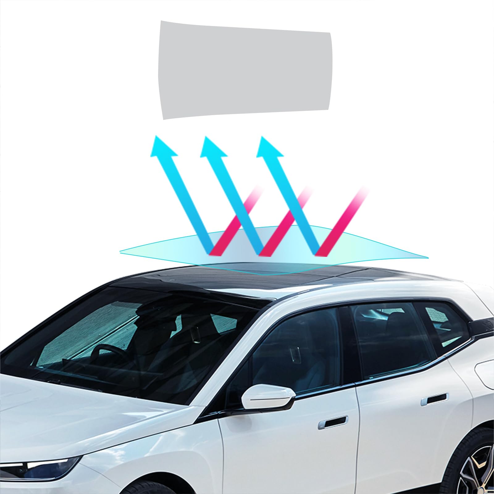 FDAIUN for BMW IX 2020-2024 Ice Armor Sunroof Protective Film 8.5mil TPU PPF Heat Insulation and Cooling UV Protection Sunroof Protection Accessories