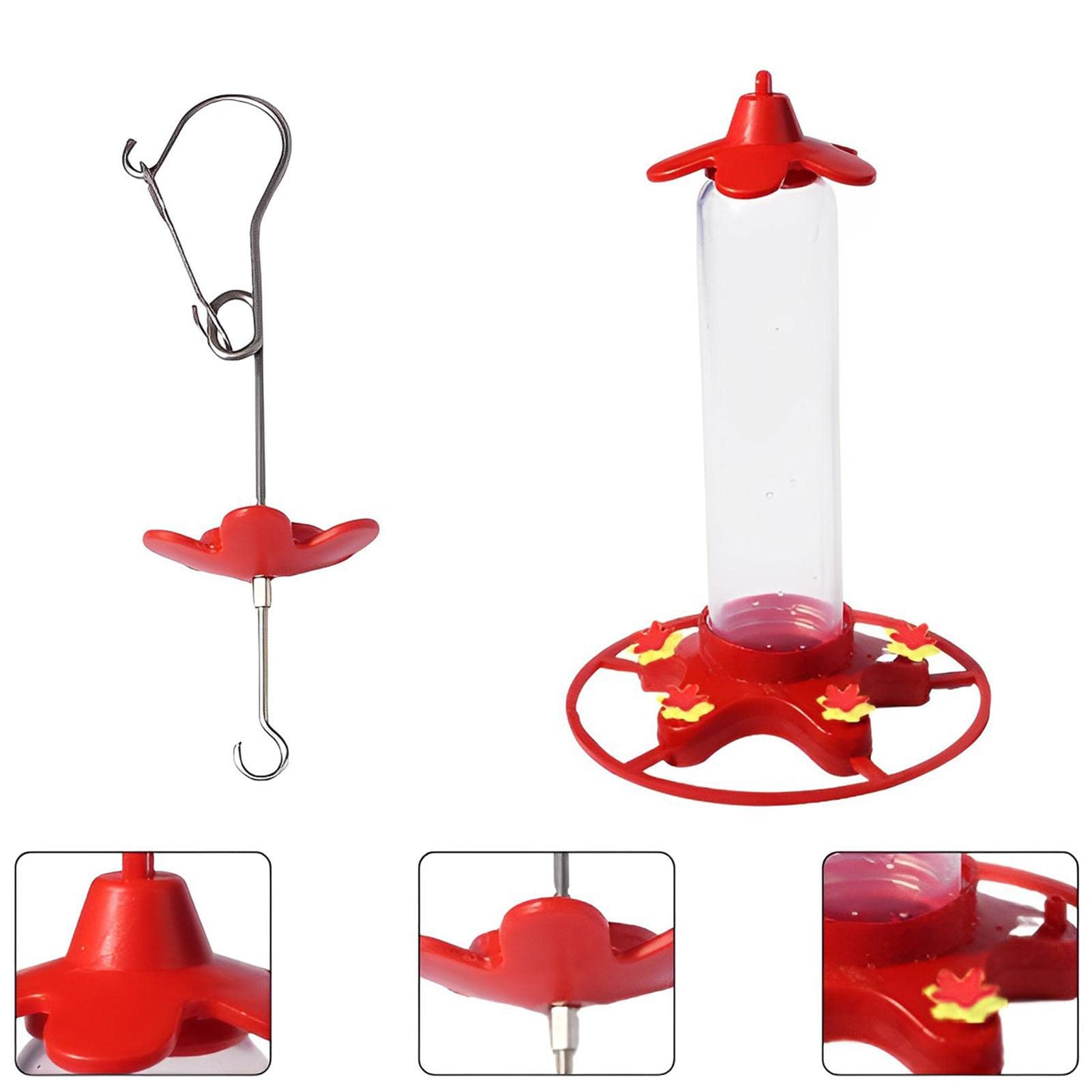 Kolibri-Futterspender Set, 3 Stück – 100 Ml Fassungsvermögen, Transparent, Mit 4 Anschlüssen