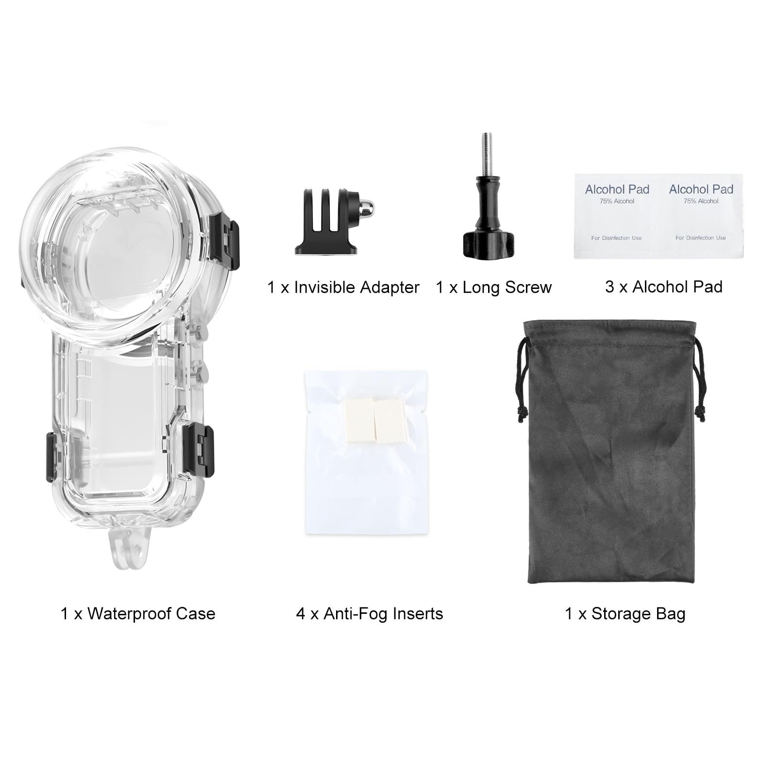 PULUZ Custodia subacquea impermeabile per Insta360 X5, profondità subacquea fino a 60 m Insta 360 X5, custodia impermeabile per immersioni, snorkeling, nuoto