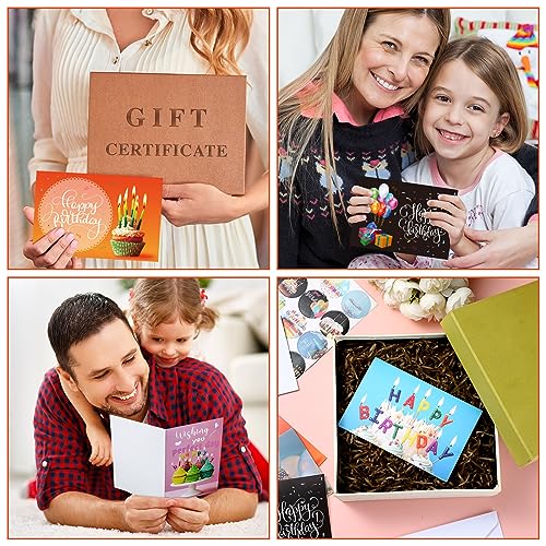 Image of Harloon 200 Pack Happy Birthday Card Assorted Bulk with Blank Envelopes and Stickers 4 x 6 Inches Greeting Blank Happy Birthday Cards for Men Women Adults Kids, 20 Styles(Actual Style)