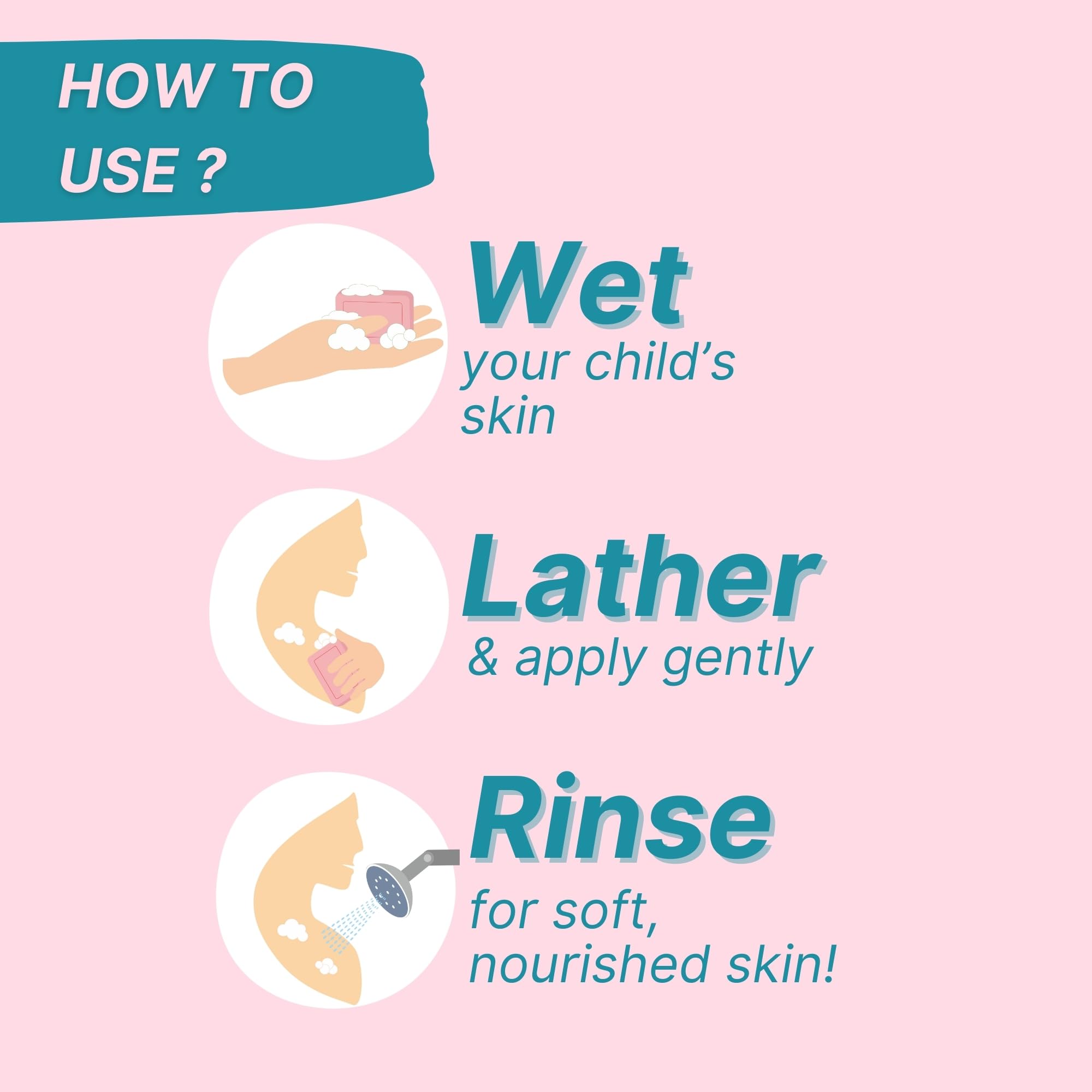 HealthBest Kidbest - Jabón de leche para niños, antibacteriano, para piel normal, sensible y seca, sin irritación, 3 unidades