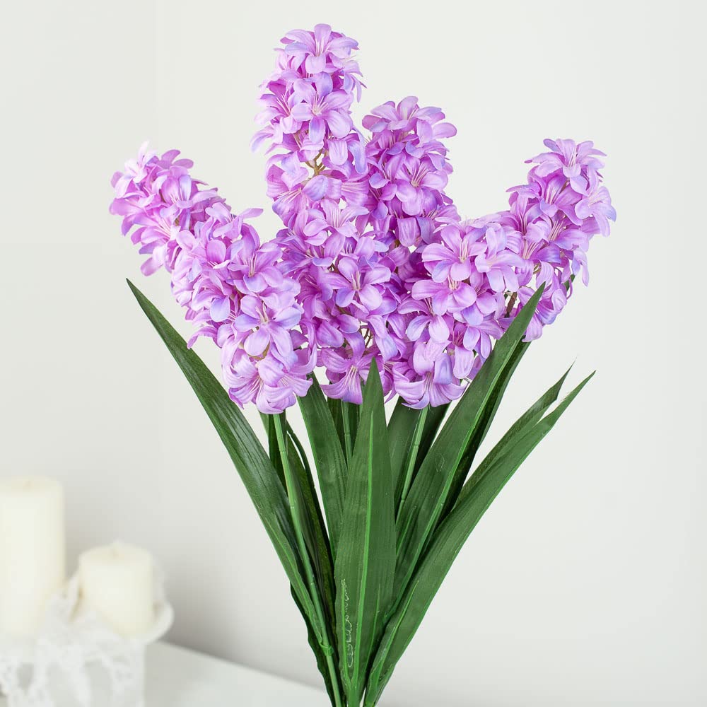Factory Direct Craft Lavender Artificial Hyacinth Bush for Easter Decorating and Spring Displays - 25 Inches