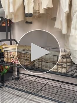 Amazon｜LNYCJP ハンガーラック 2メッシュ棚付き パイプハンガー