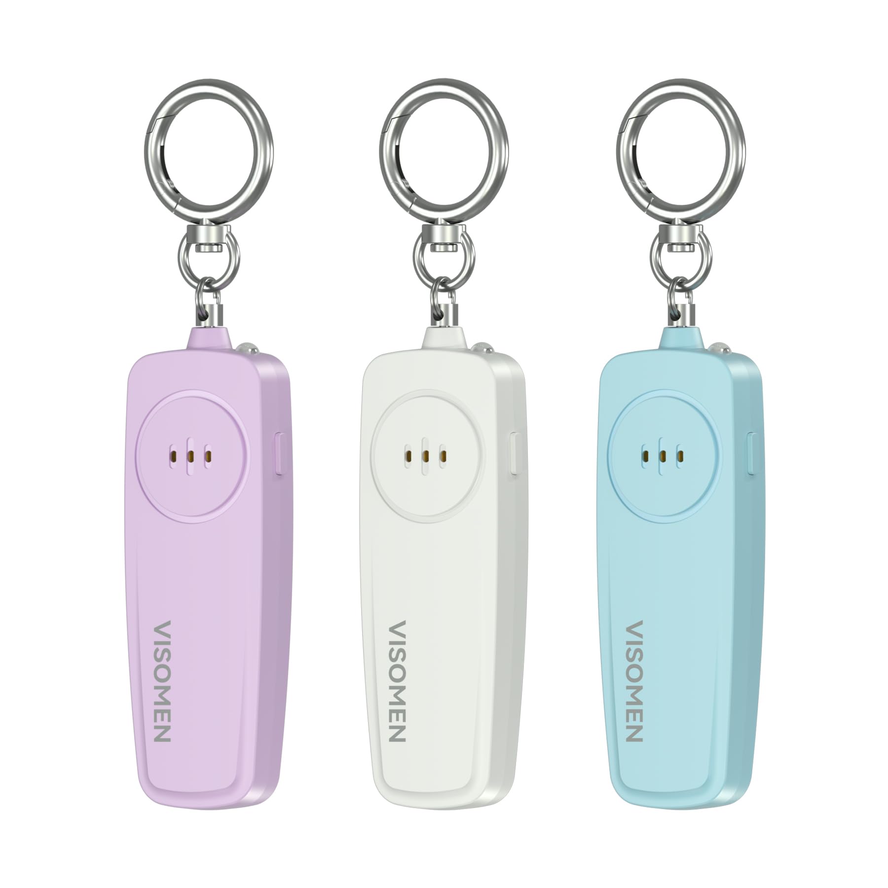 Llavero de alarma de seguridad personal, sirena fuerte con luz LED intermitente, dispositivo de seguridad de emergencia portátil, regalos para mujeres, niños, regalos para ancianos, correr por