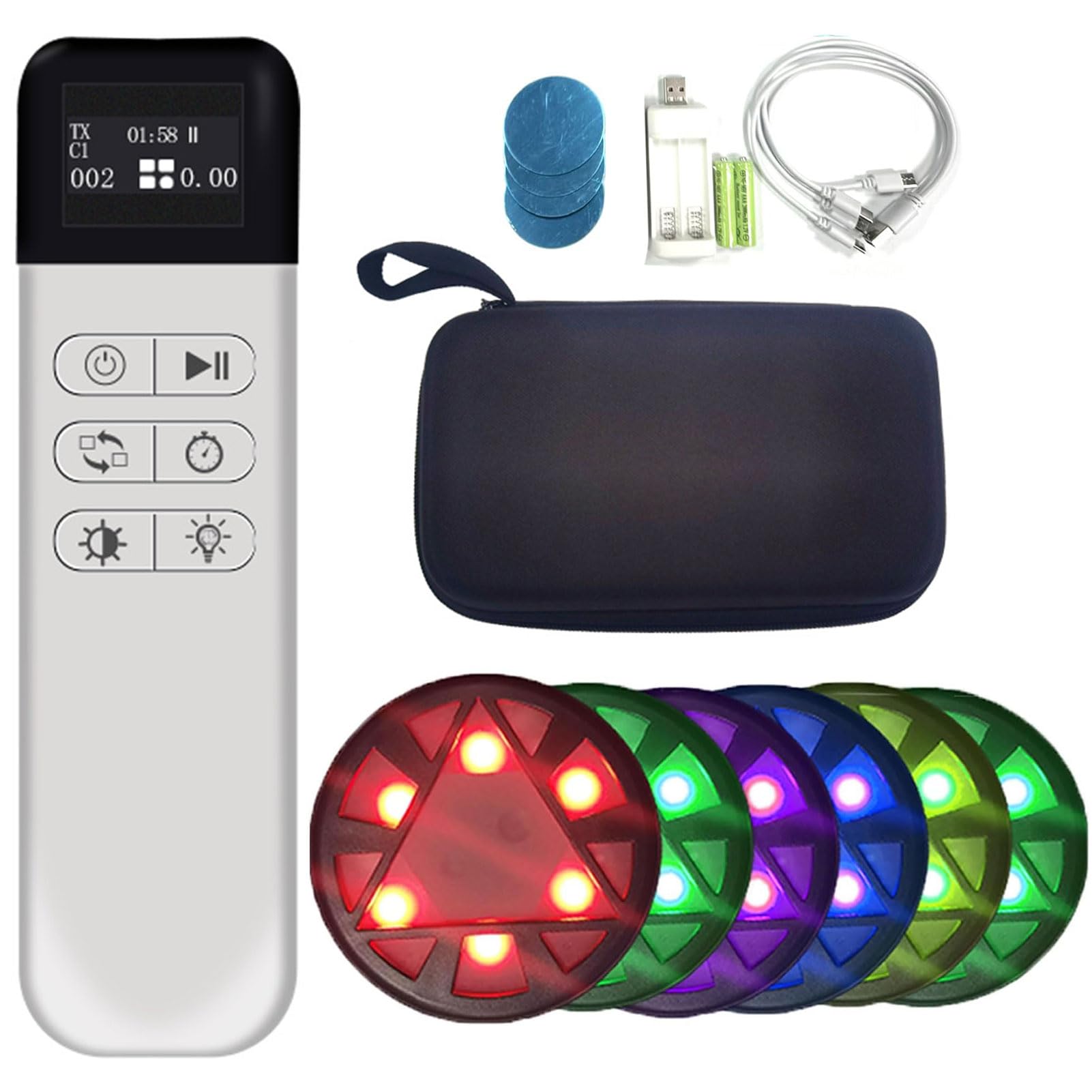 Luce per allenamento di reazione agile con telecomando, 6 modalità di allenamento e 5 colori, per calcio, boxe e fitness, attrezzatura sportiva per allenamento