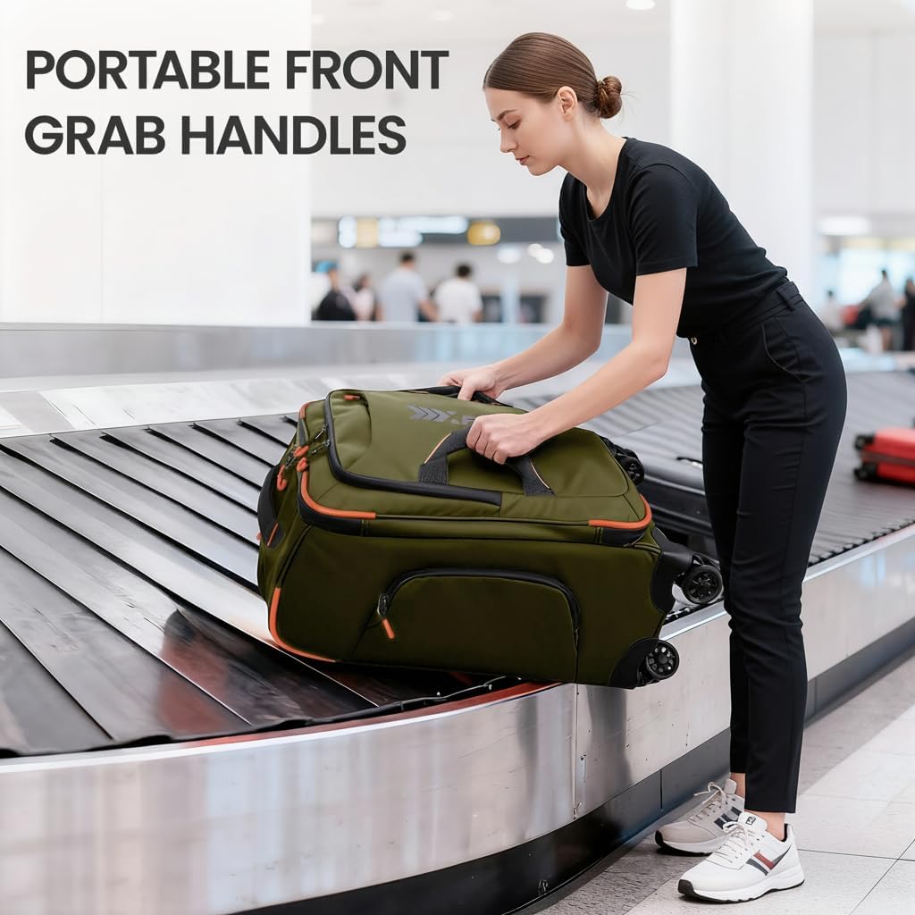 30'' Large Softside Suitcase,Luggage w/Spinner Wheels,Waterproof,Lightweight Travel Suitcase for Men/Women（Green,30in）