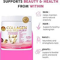 Vista 6 de Vital Life - Polvo de péptidos de colágeno + 17 súper ingredientes, 1.6 libras (paquete de 6), sabor a bayas rojas, apoya el cabello, la piel
