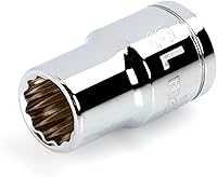 Vista 97 de TEKTON Juego de llaves de vaso de 6 puntos de 1/4 pulgadas de profundidad con riel, 11 piezas (5/32 - 9/16 pulgadas) SHD90105