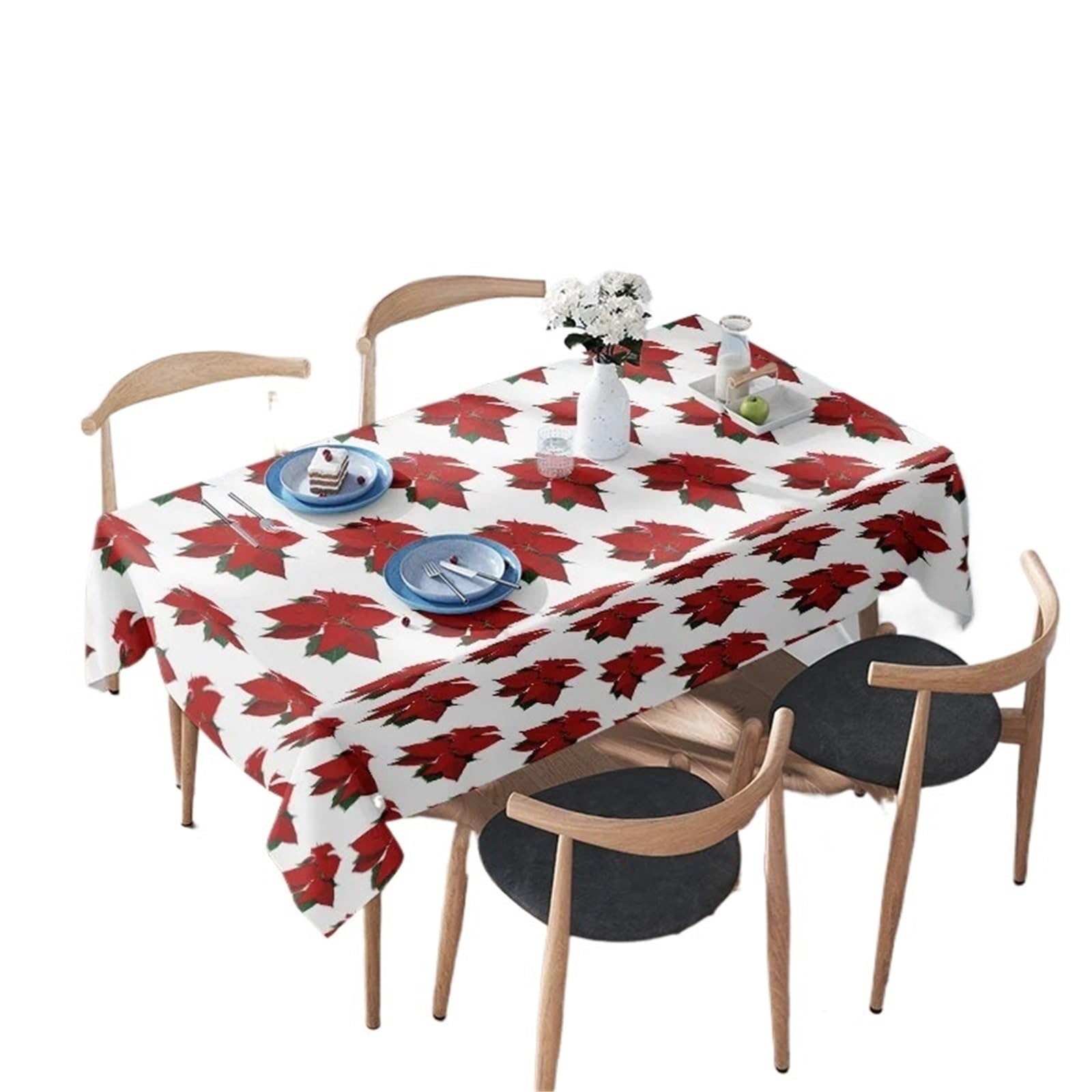LYXYGMV Waterproof Tablecloth Festive Holiday Dining Decor Rectangle Table Cover Party Dinner Protector for Dining Room(140X180CM)