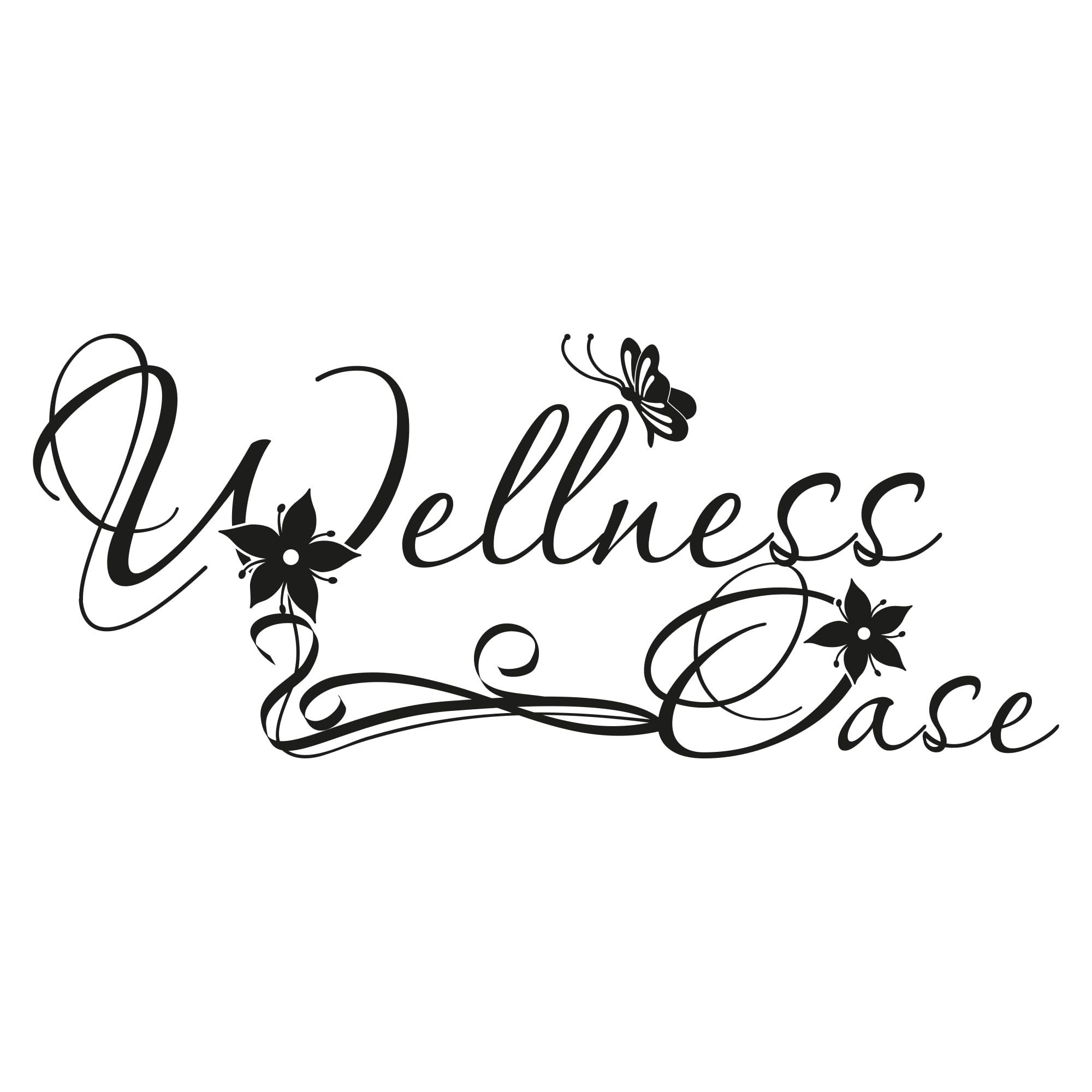 GRAZDesign Wandtattoo Bad Wellnessoase, Wandaufkleber Badezimmer Wand Aufkleber - 138x57cm / 070 schwarz