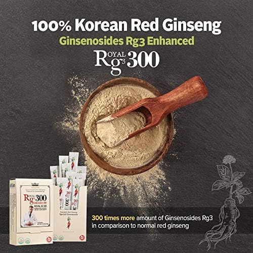 Royal G3 300 Korean Red Panax Ginseng Extract Powder - 300x Enhanced Formula with 50mg Rg3/Packet – High Absorption Energy & Immune Defense Support - 10 Packets - Image 4