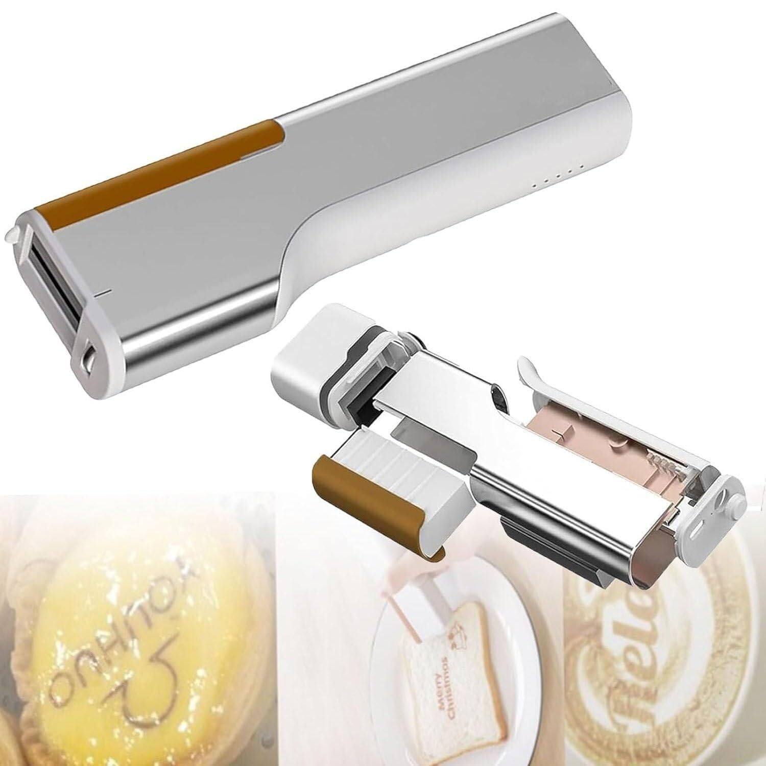 Handheld Portable Printer, Wireless Inkjet Pen for Food, Food Printer, Portable Inkjet Printer, Coffee Printer, Milk Art Printer(