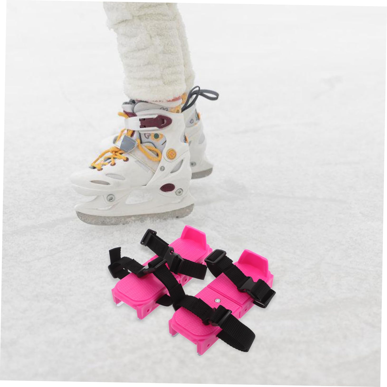 Toyvian Mini Patines de Esquí Cómodos Ajuste Seguro Ajustables Rosa para Niños para Patinaje sobre Hielo y Nieve