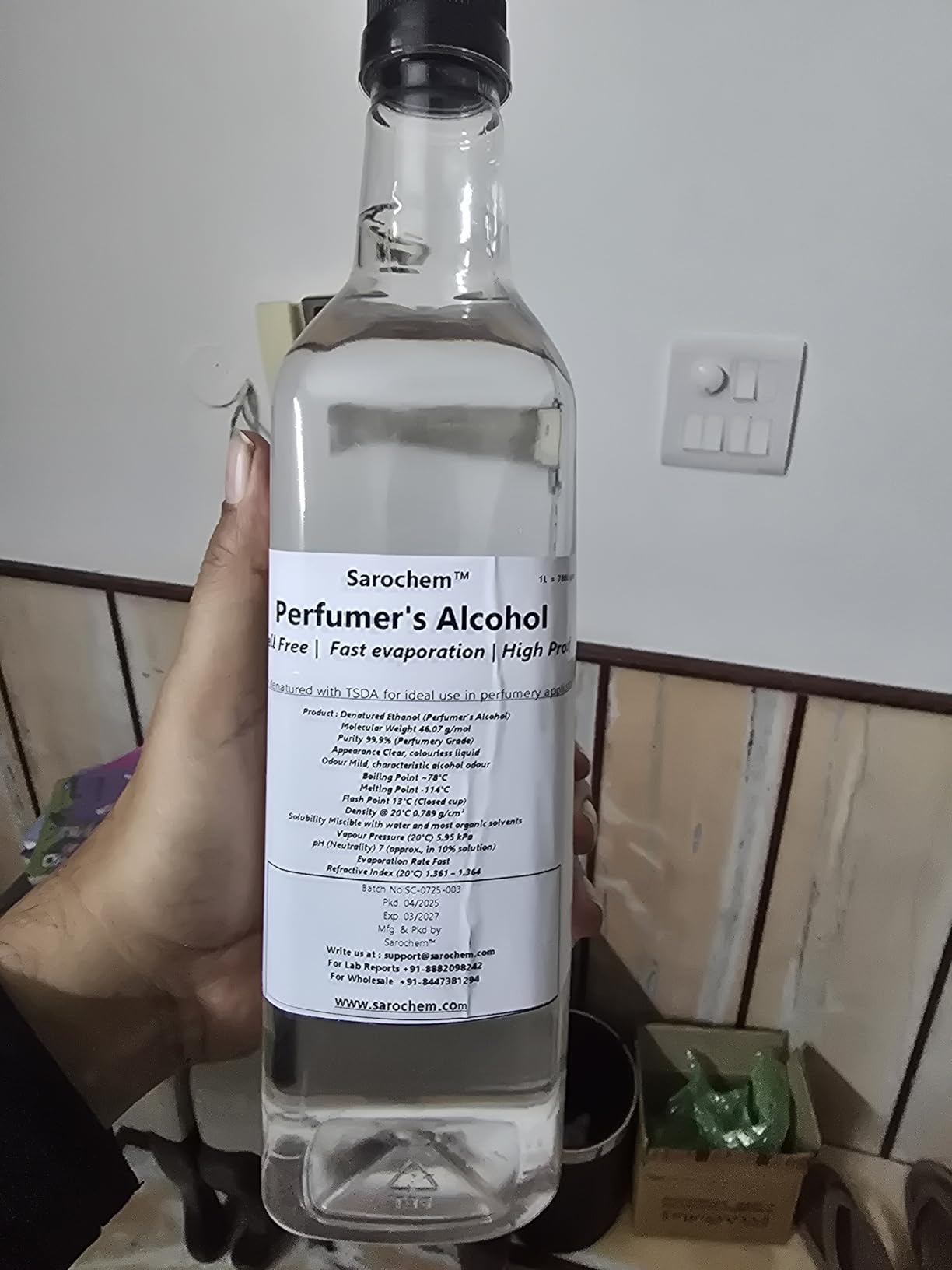 SaroChem™ Perfumer's Alcohol (Denatured TSDA Grade) – High Proof ...