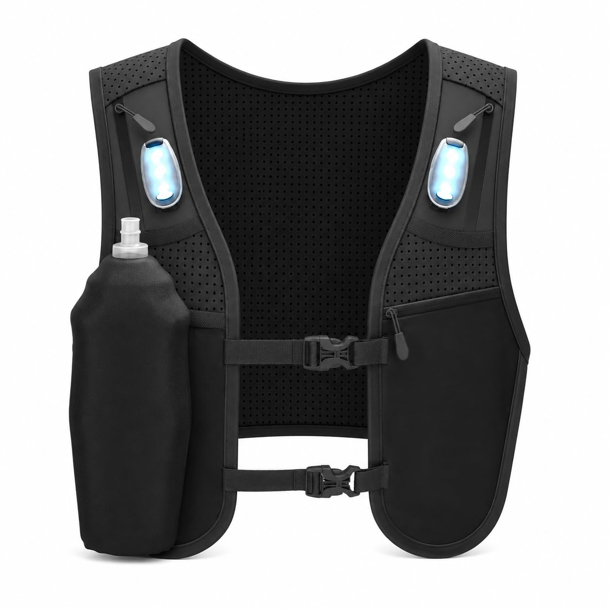 New Outdoor Running Backpack, Hiking Cycling Multifunctional Reflective LED Vest Sports Backpack Single Kettle Under 20L-image-0
