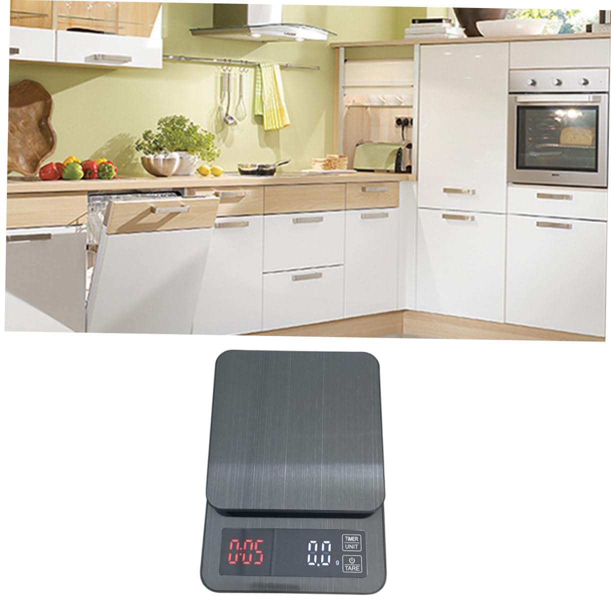 Ciieeo 3kg Digitale Küchenwaage Elektronische Waage für Tee und Kaffee Kompakte Digitalwaage mit Lcd-display Klappbarer Deckel Präzise Gewichtsmessung bis Tragbar und Langlebig