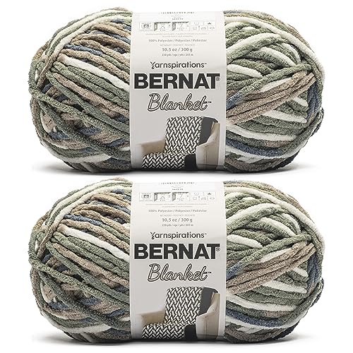 Image of Bernat Blanket BB Mist Yarn - 2 Pack of 10.5oz /300g - Polyester - #6 Super Bulky - 220 Yards - Knitting & Crochet