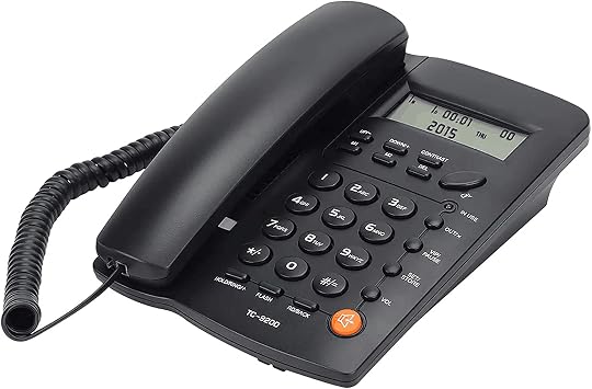 الهاتف الهواتف الأرضية، الهاتف السلكي مع وضع DTMF/FSK - شاشة LCD - ذاكرة المكالمات - الآلة الحاسبة الأساسية - ذاكرة M1 وM2 بلمسة واحدة - خلفية للمنزل/المكتب/الفندق