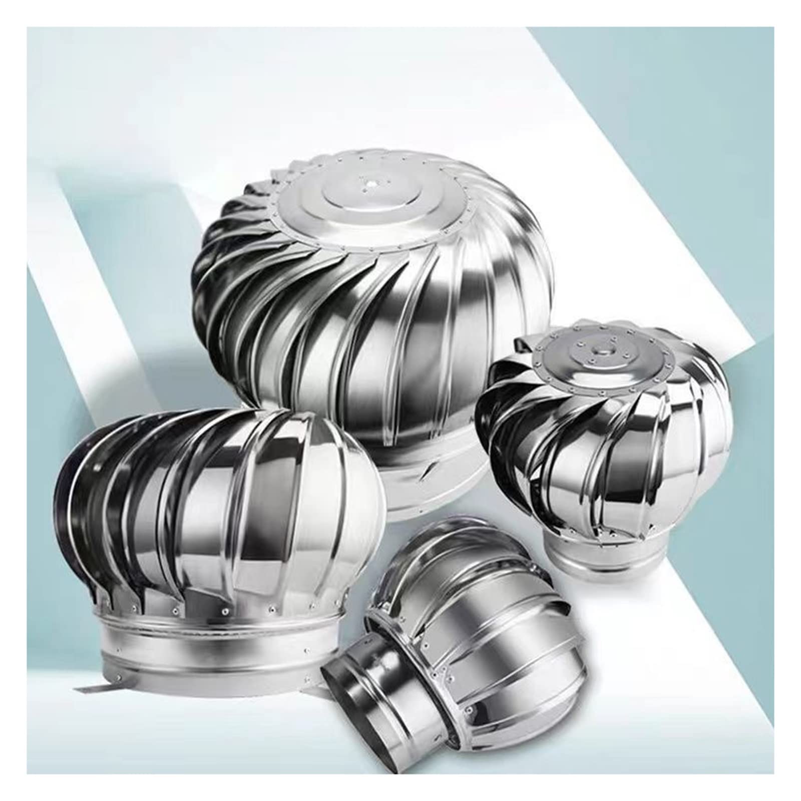 Chimney cap,chimney cowl,Stainless Steel Chimney Flue Cowl Pipe Rain Cover,Rotating Chimney Cowl，Stainless Steel Fireplace Chimney Caps Spinner，Rotating Cap, Top, Hat, Cover for Flue Pipe(110mm/4.33in