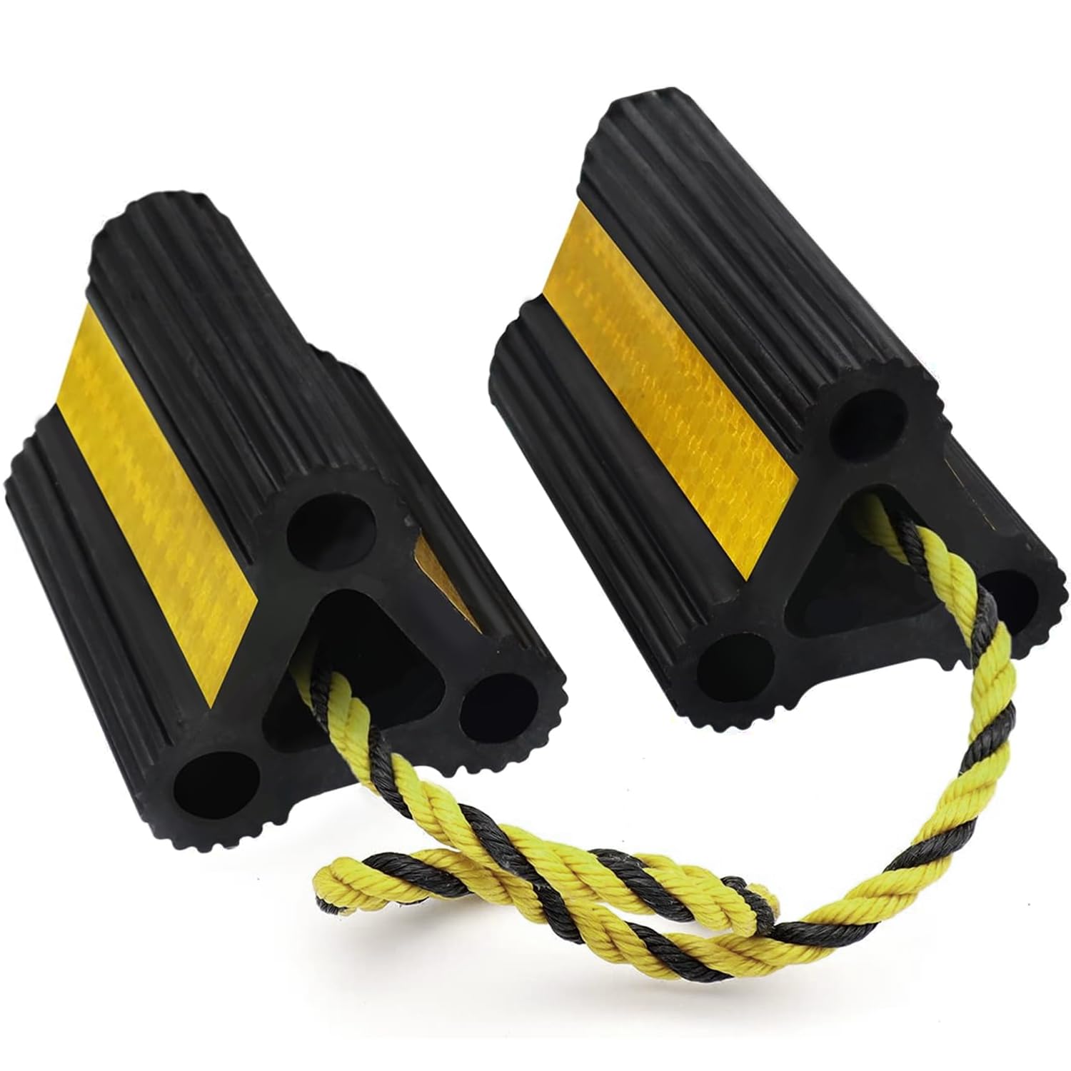 Vacallity Upgrade Rubber Wheel Chocks 6.2 in 1pair/2pack