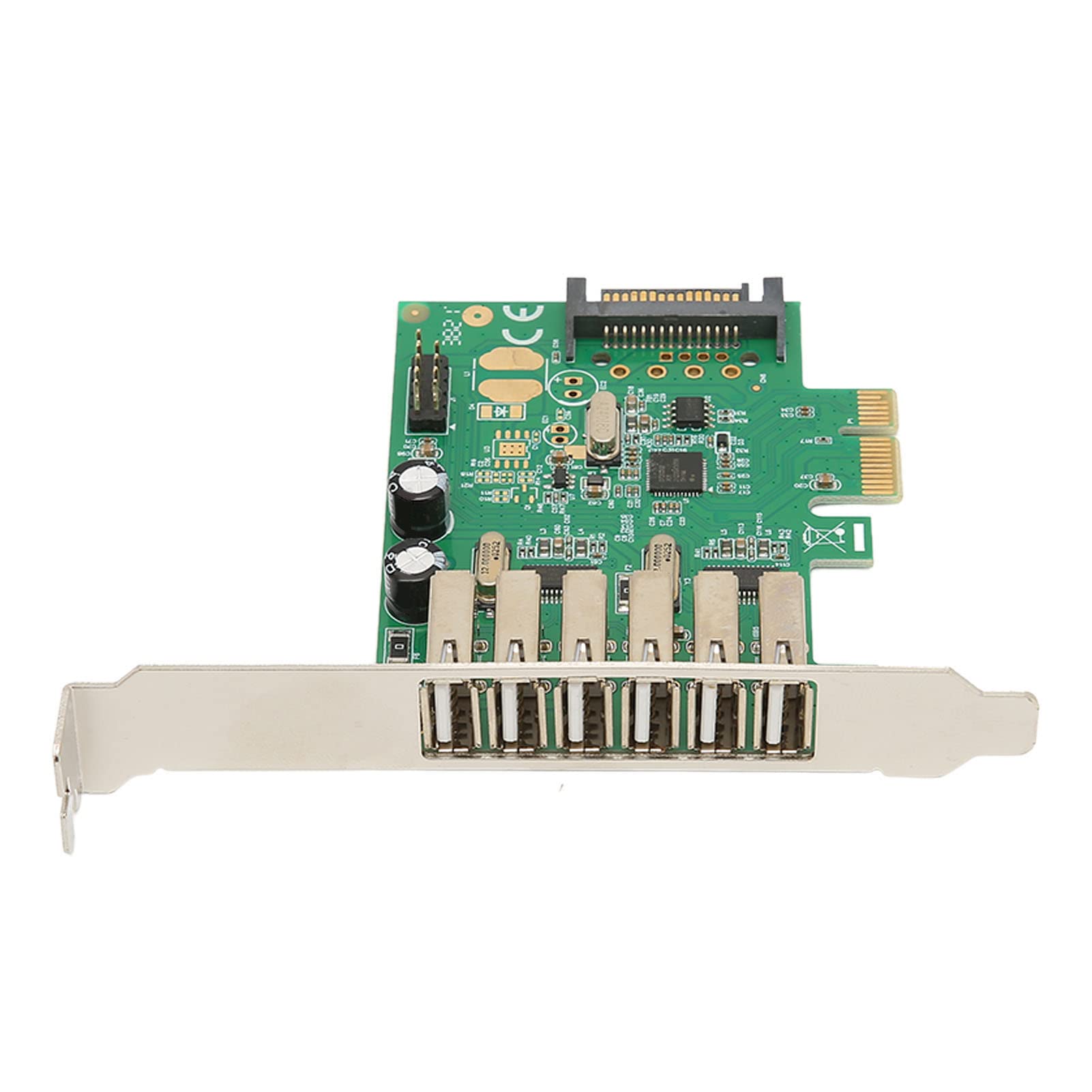 Bewinner Tarjeta de Expansión USB 2.0 a PCI Express, 6 Puertos, 480 Mbps, para PC Escritorio, Compatibilidad con 10/8.1/8/7/Xp/Vista