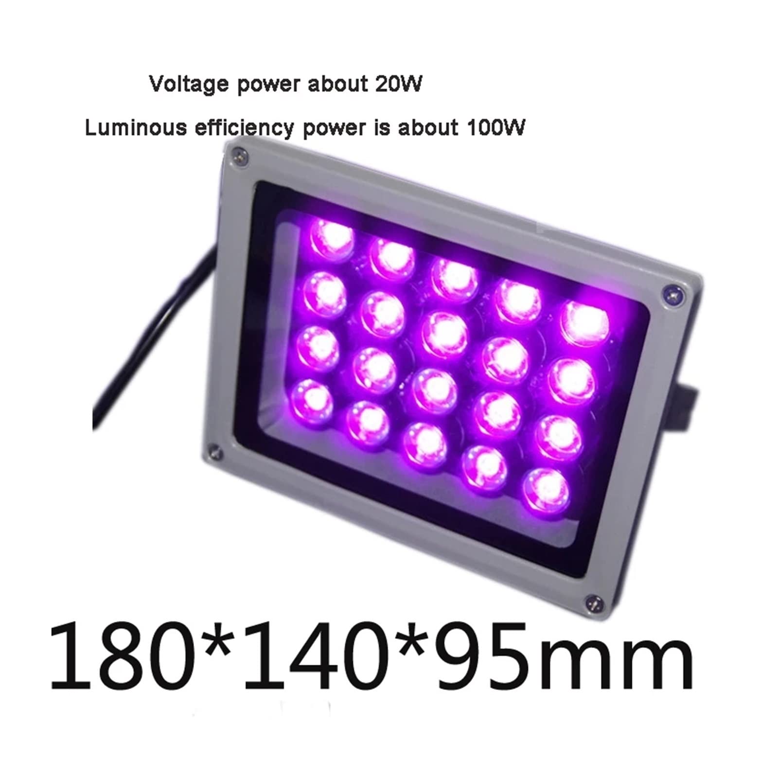 LED 405nm 365nm 395nm Lámpara de curado de gel UV Máquina de impresión de aceite de curado por luz ultravioleta Pintura de tinta de vidrio Pantalla de seda Impresora 3D ,Alta Intensidad(395nm)