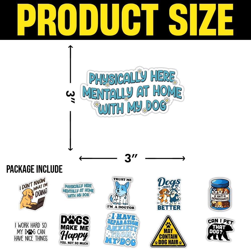 10PCS (3X3) Cute Dogs Sticker, Dog Lover Sticker, can i pet That Dog Stickers, Decorations Decal for Laptop Water Bottle Phone car Window - Image 2