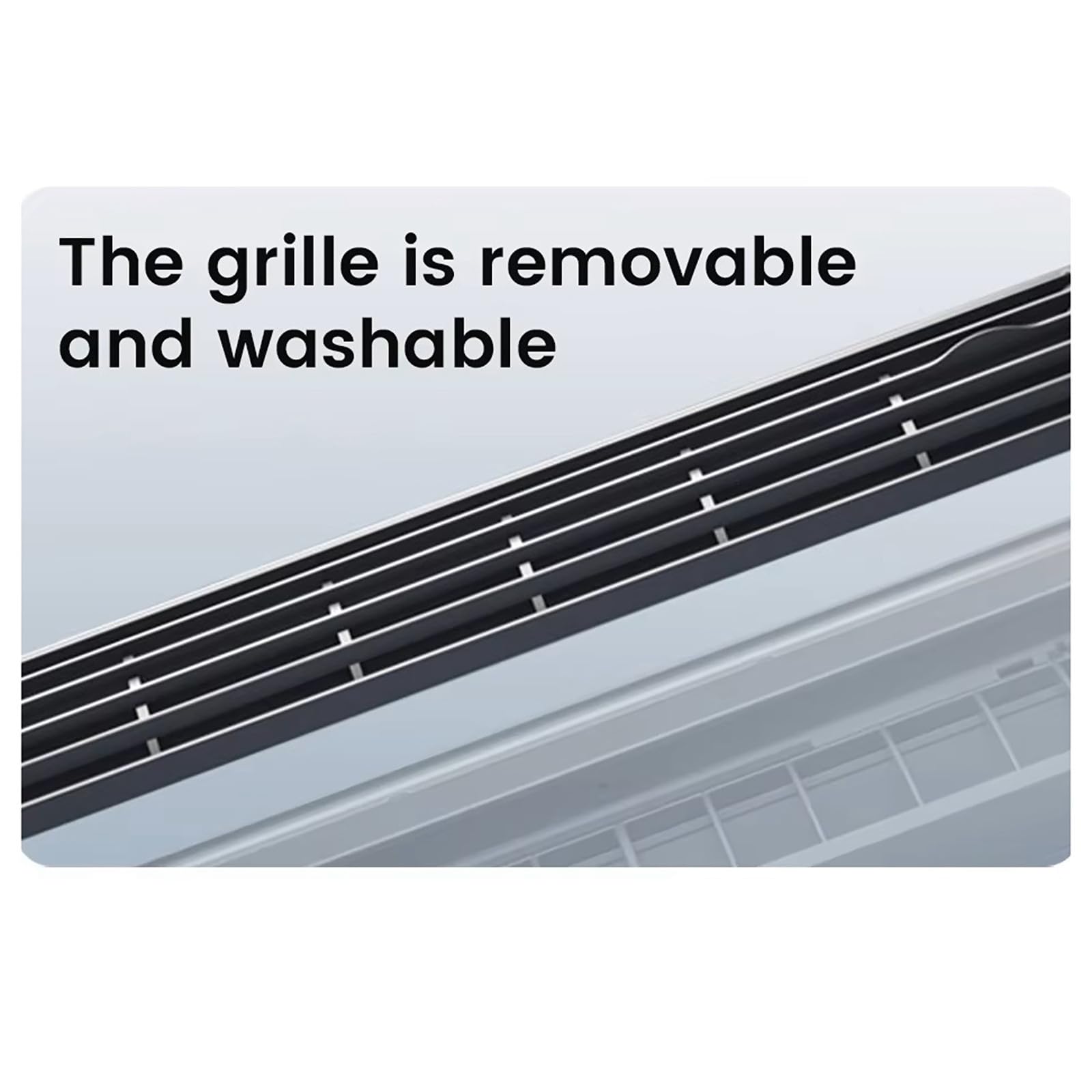 Générique Ventilateur mural sans perçage, unité de refroidissement portable pour cuisine chambre camping car, ventilateur silencieux à 3 vitesses avec montage adhésif, blanc gris 33cm (Gris)