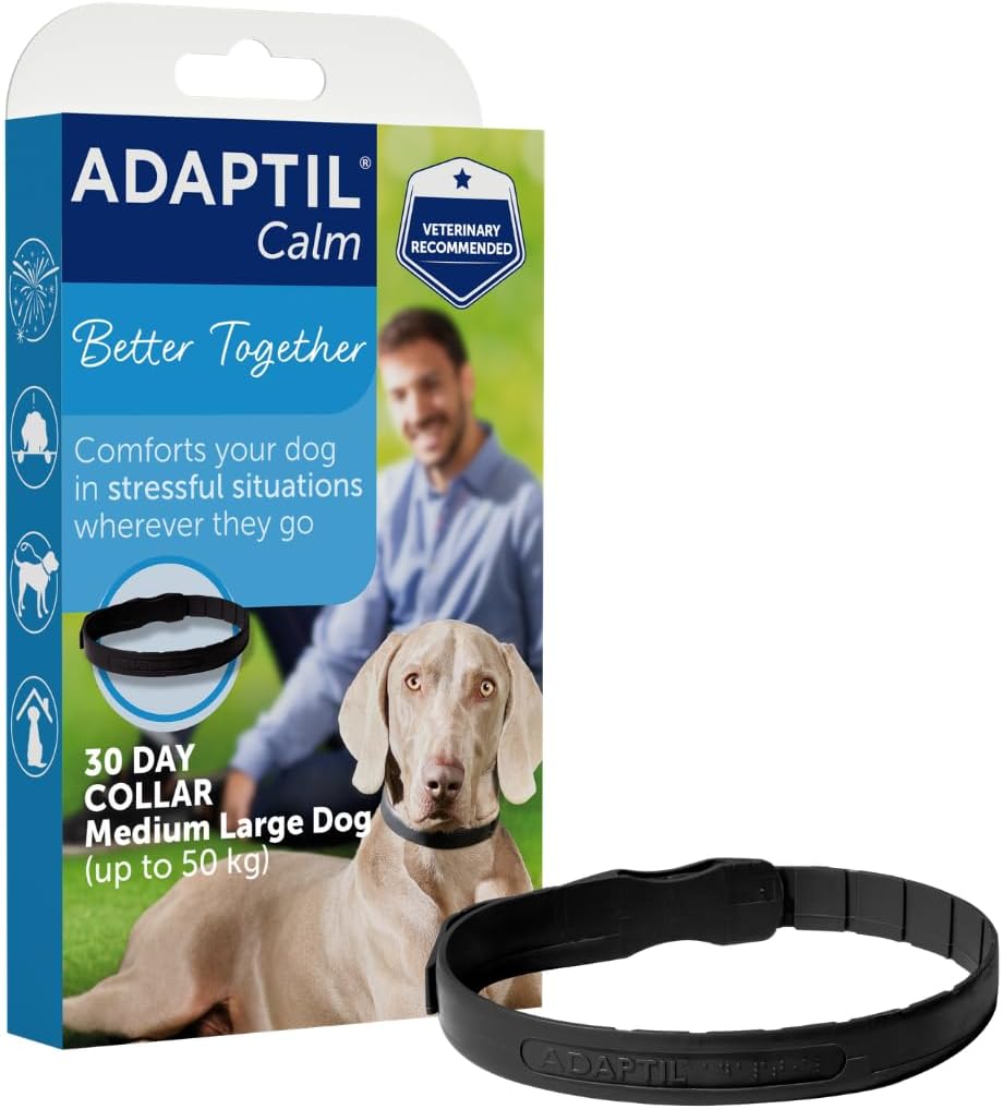 Adaptil Calm-On-The-Go Collar For Dogs Medium / Large, Adaptil Calming Dog Collar Helps Reduce Dog Anxiety With Natural Pheromones, Dog Calm Collar Helps To Reduce Stress And Behavioural Issues