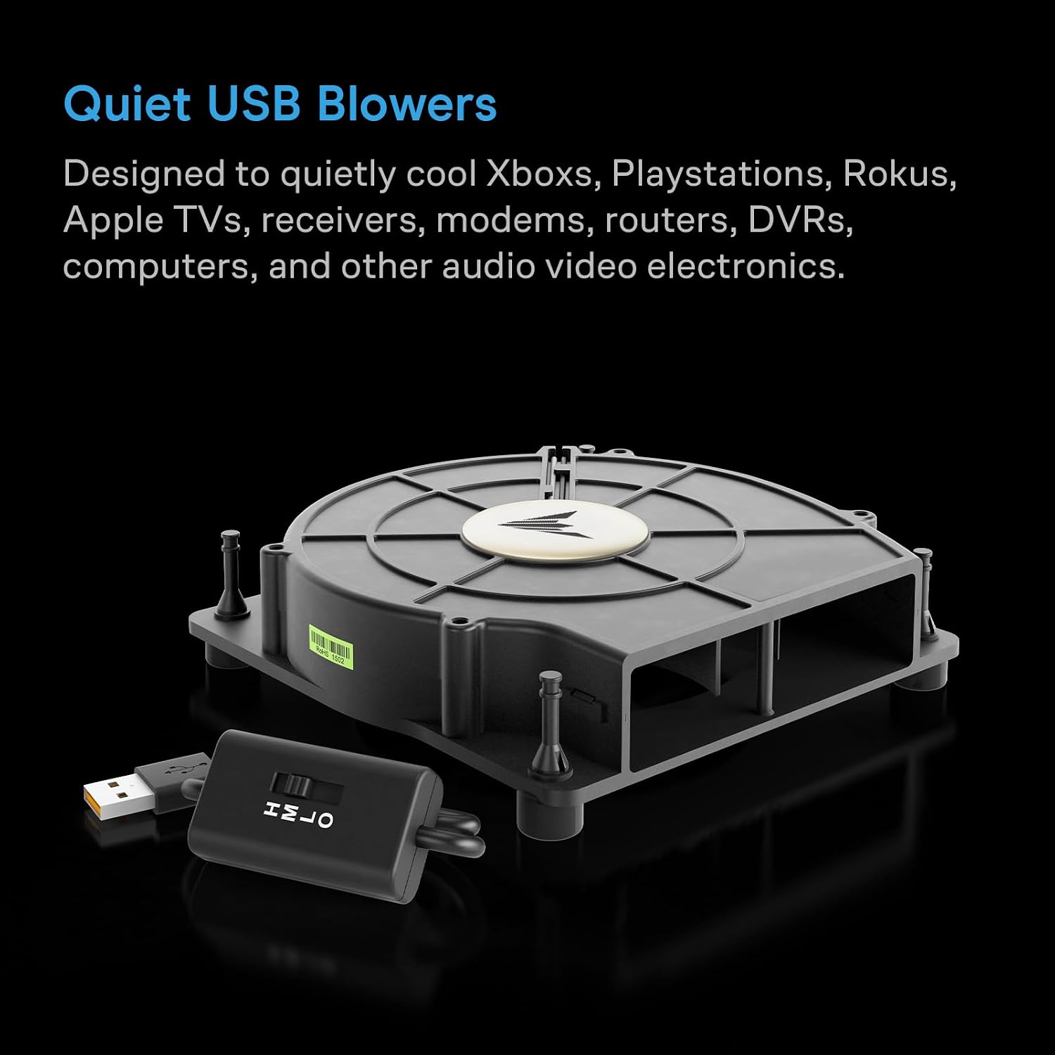 AC Infinity MULTIFAN S2, Ultra-Quiet 120mm USB Blower Fan w/ Speed Control image 2
