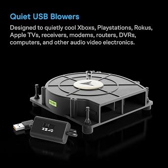AC Infinity MULTIFAN S2, Ultra-Quiet 120mm USB Blower Fan/w Speed Control