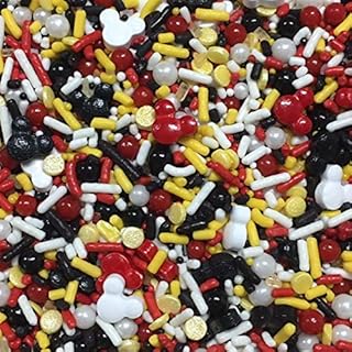 Mickey Mouse Sprinkles for Baking and Decorating Cupcakes, Cakes, Cookies, and Ice Cream! Bulk Medley Mix for Birthday Par...