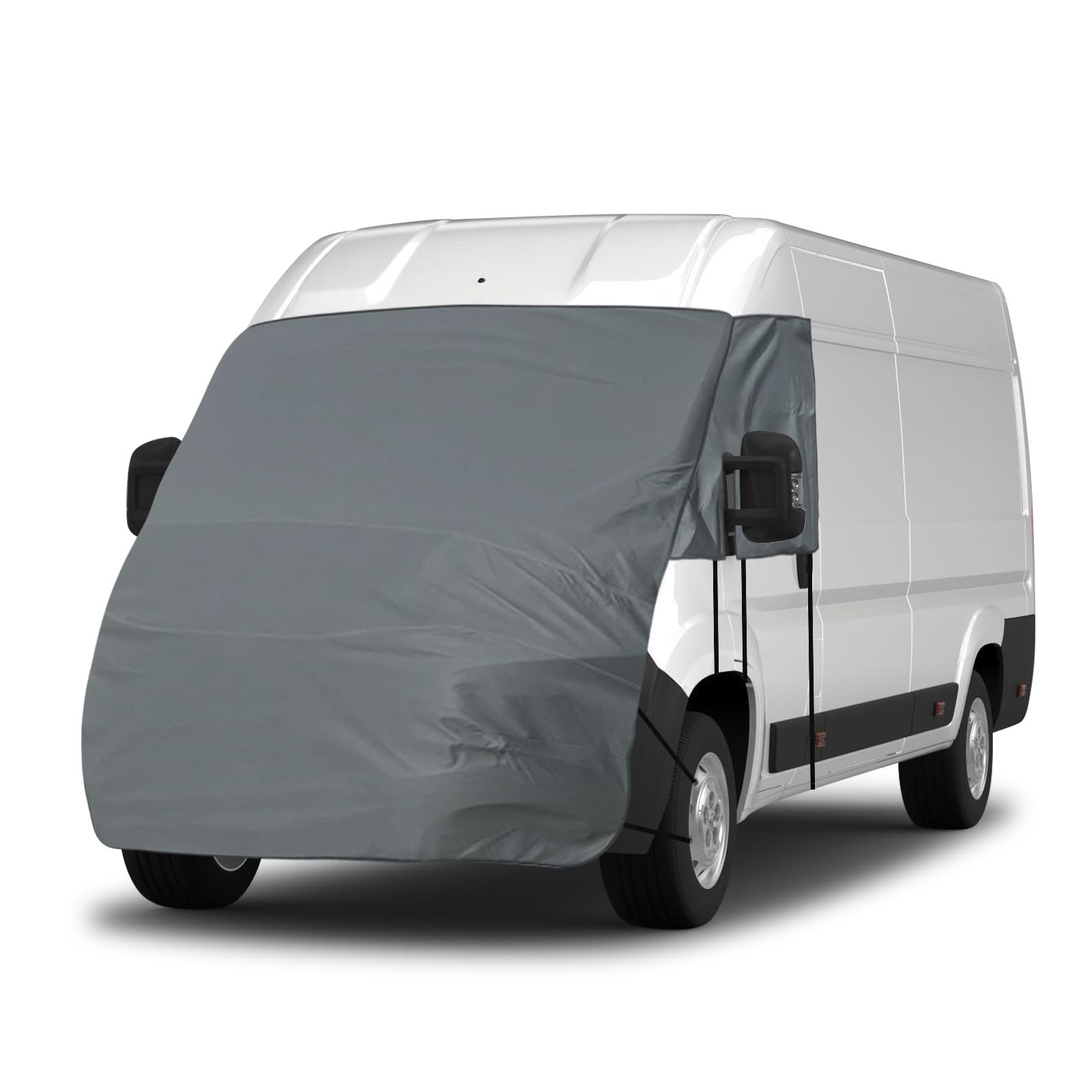 420D Telo Protettivo Antiprua Essential per FIAT Ducato/Peugeot Boxer/Citroen Relay X250/290 2006-2024, Impermeabile Copertura Parabrezza Camper con 10 Bande e Magneti