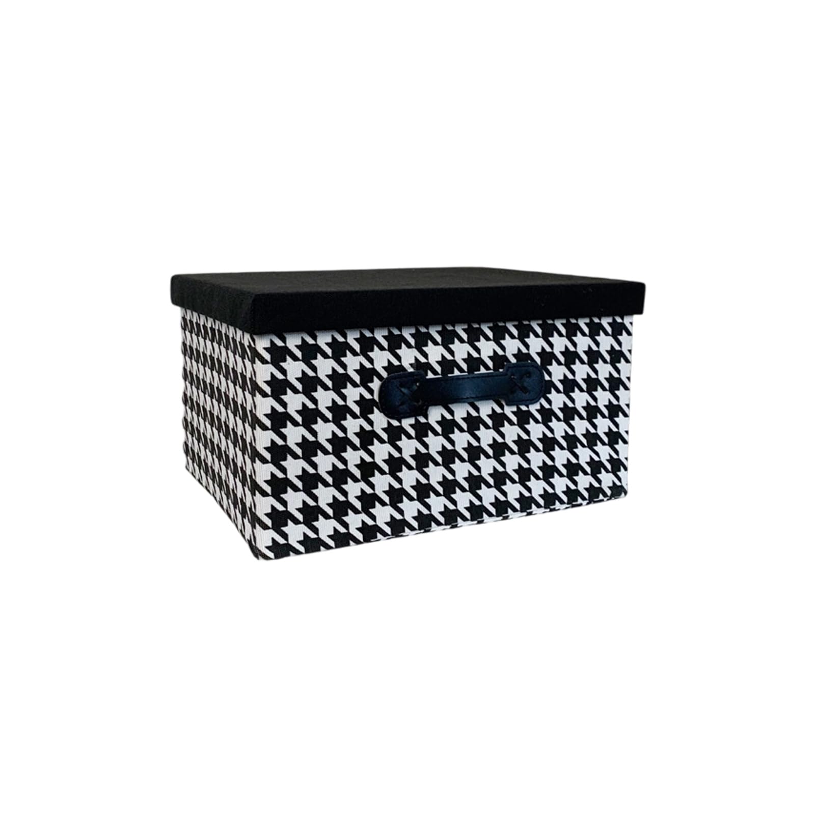 Buxuaaaa Black Decorative Fabric Storage Cubes With Lid Organizers Bin For Toy Towels Books Sturdy Structure Home Storage Box