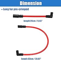 Vista 7 de Motoforti Kit de cables de bujía de 0.409 in y 0.394 in para Harley Davidson Big Twin FXD Dyna 2000-2017 para Harley-Davidson Softail 1999-2017