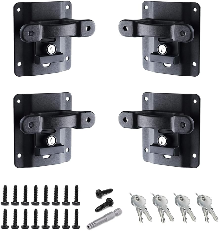 Mokort 4Pcs Truck Bed Tie Down Anchors Boxlink Cleats & Plates Compatible with Ford F150 F250 F350 & Raptor 2015-2025 2026