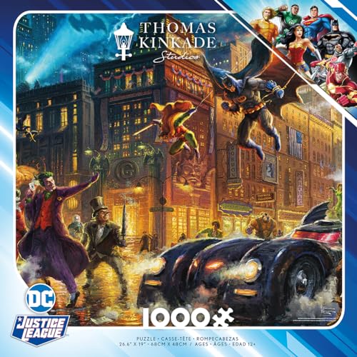 Ceaco 3154-10 Thomas Kinkade - Dc Comics - Justice League - The Dark Knight - 1000 Piece Jigsaw Puzzle thumb #1