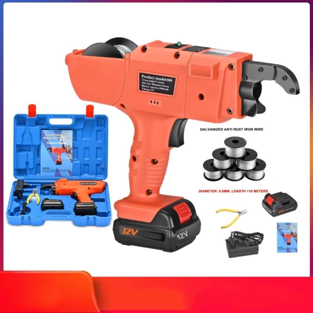 Macchine rilegatrici Macchina di rilegatura del livello dell'armatura 8mm-34mm 12V 4500MAH Automar Auffata Legatura Macchina elettrica Legatura elettrica Rilegatrice a dorsi plastici(Set)