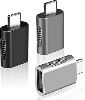 [10Gbps] USB C to USB OTG Adapter - 3 Pack, AreMe USB Type-C Male to USB 3.0 Female Converter for MacBook Pro 2021, MacBook Air 2020, iPad Pro 2020 and More Type C Devices (Black, Silver, Space Grey)
