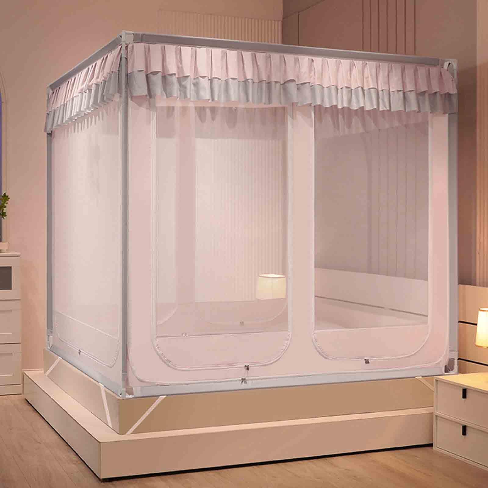 Tente cryptée moustiquaire voyage lit double 180 opaque anti-poussière